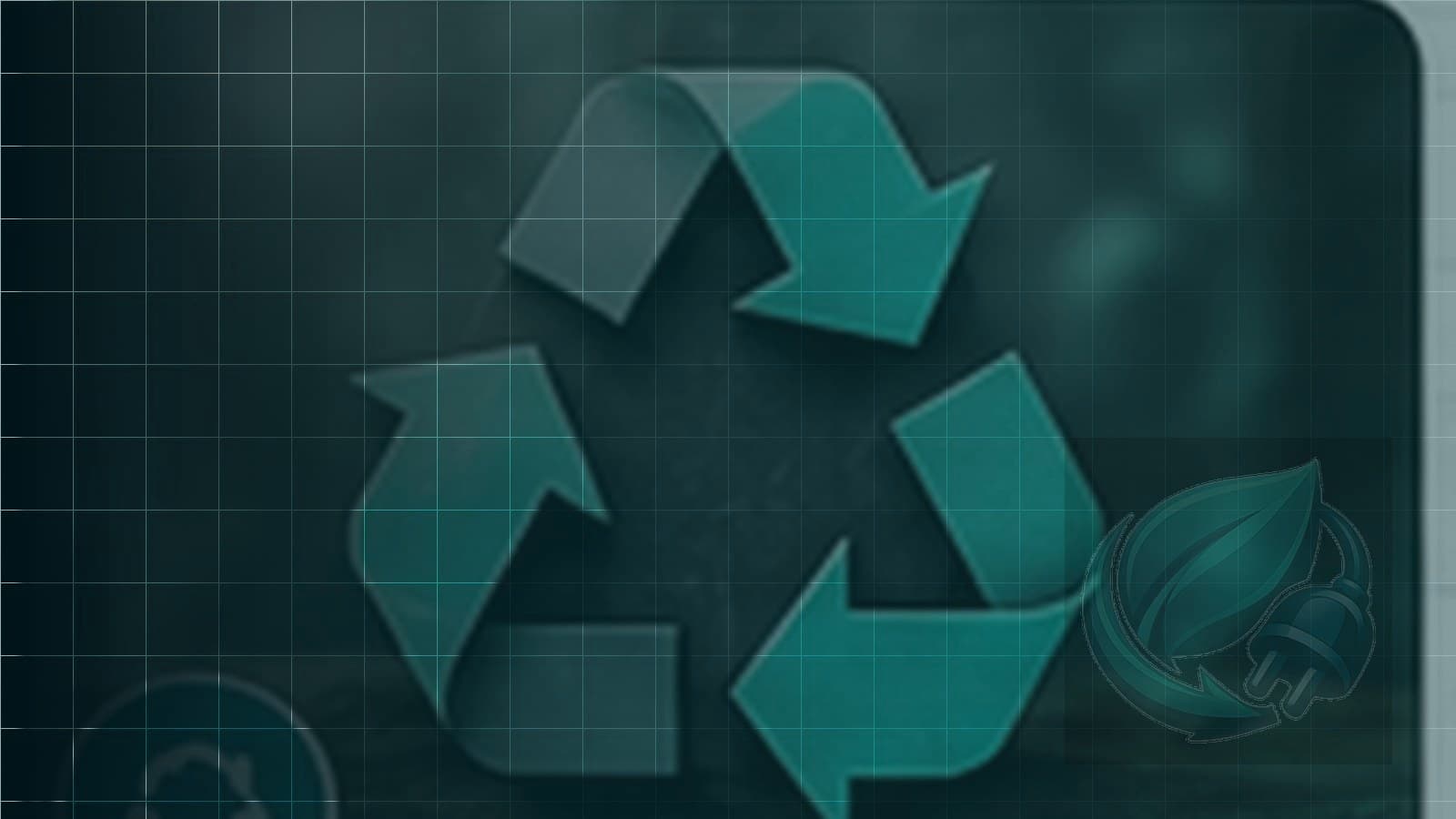 A large recycling symbol rendered in green, representing responsible onward routing